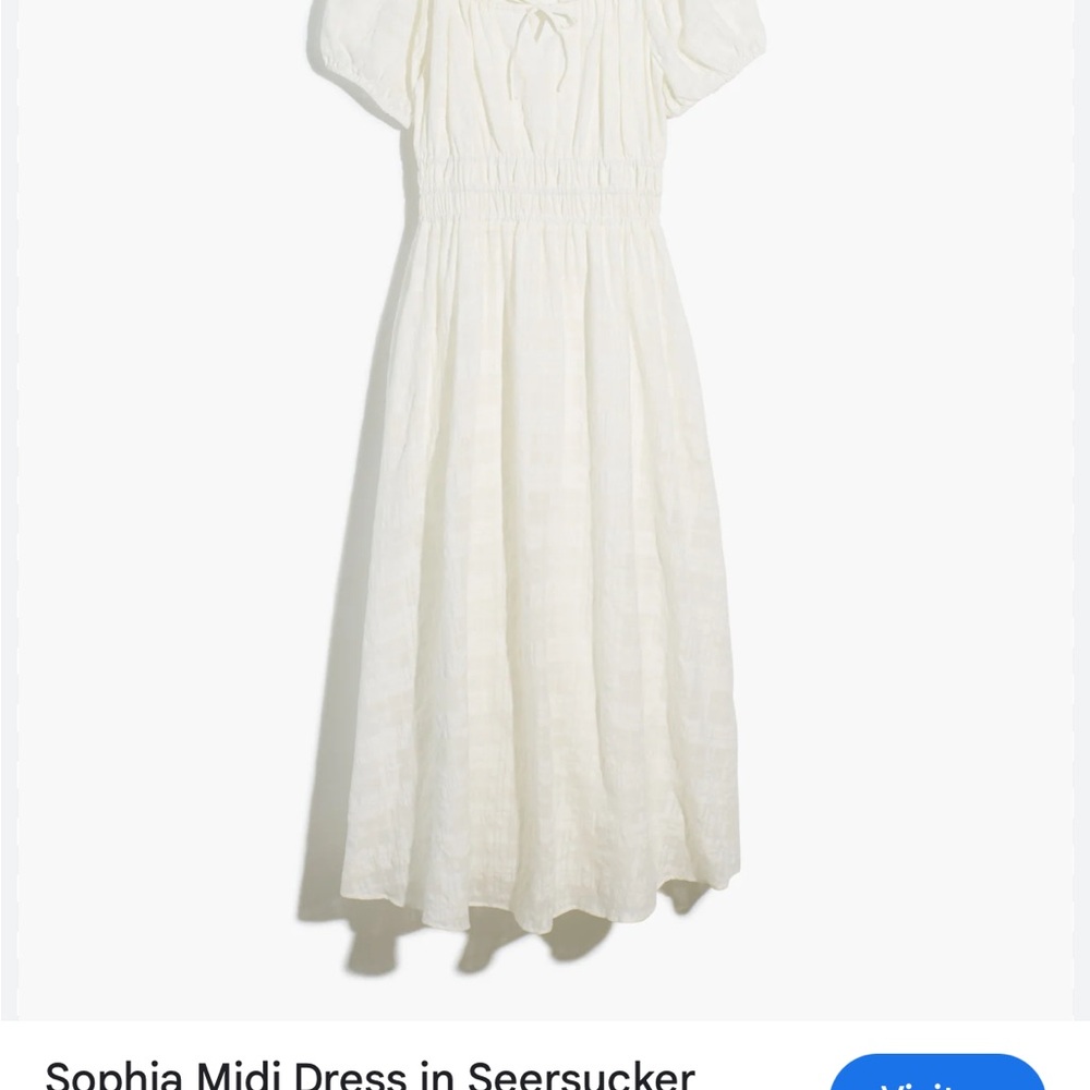 MADEWELL Sophia Midi Dress in Seersucker Check | S